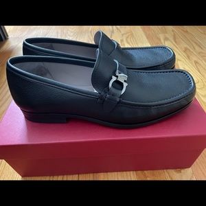 Salvatore Ferragamo Adam Gancini Black Loafers